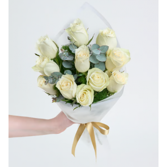 Beyaz Bukette 11 Beyaz Gül