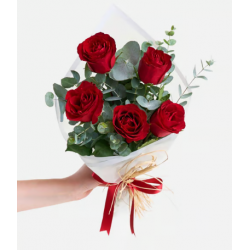 5'li Kırmızı Gül Buketi