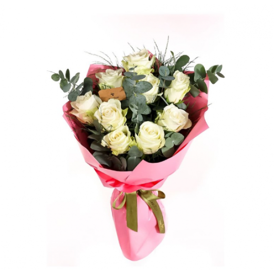 Angel’s Kiss 9 Beyaz Gül Buketi