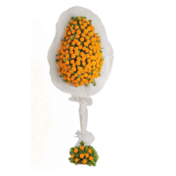 Sarı Cinya tekli ayaklı çelenk